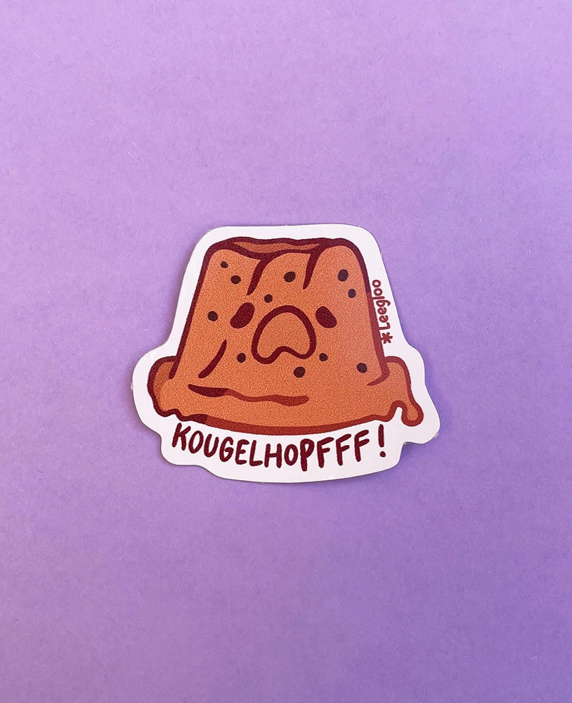 Sticker Alsace rigolo en forme de kouglopf fatigué