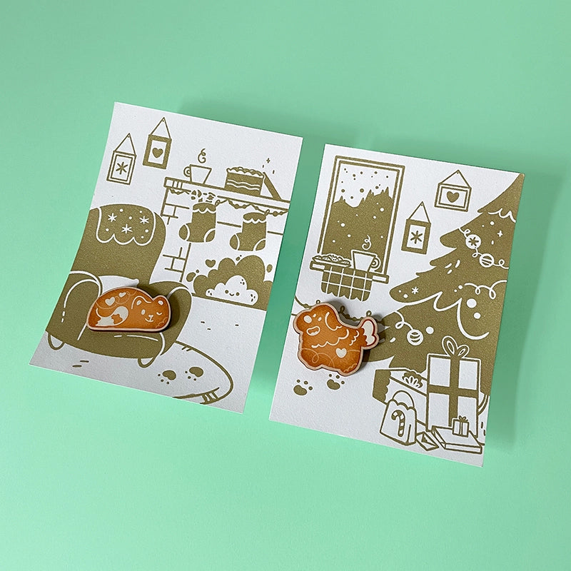 Cat or Dog Biscuit・Wooden pin