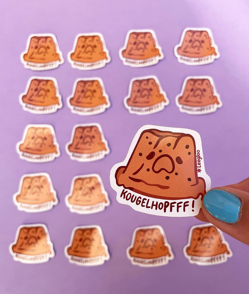 Sticker d'Alsace rigolo en forme de kougelhopf fatigué