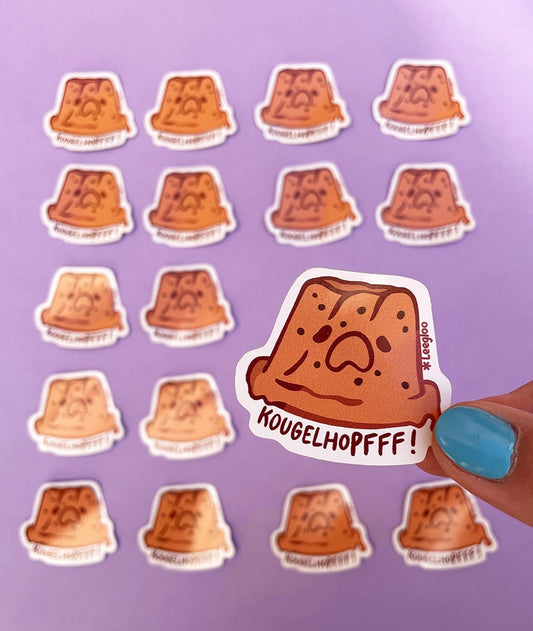 Sticker d'Alsace rigolo en forme de kougelhopf fatigué
