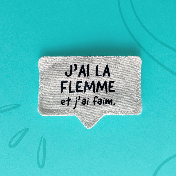 J'ai la flemme et j'ai faim・Thought bubble brooch