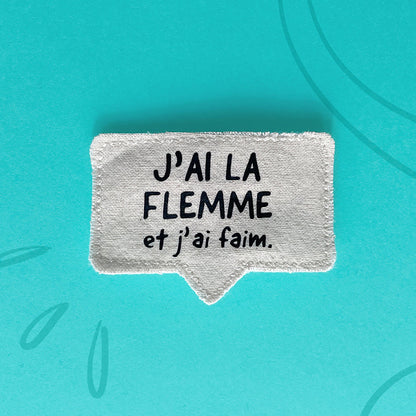 J'ai la flemme et j'ai faim・Thought bubble brooch