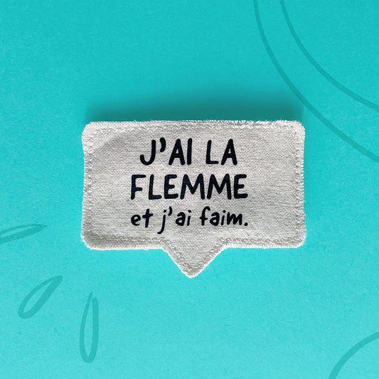 J'ai la flemme et j'ai faim・Thought bubble brooch