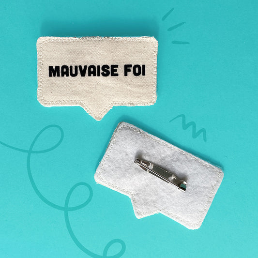 Mauvaise Foi・broche Bulle de pensée