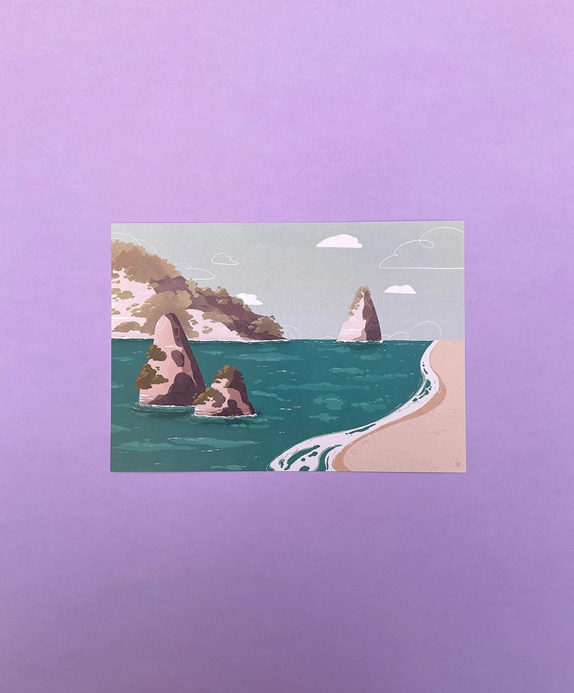 Illustration d'une vue de vacances qui donne envie de s'évader au soleil
