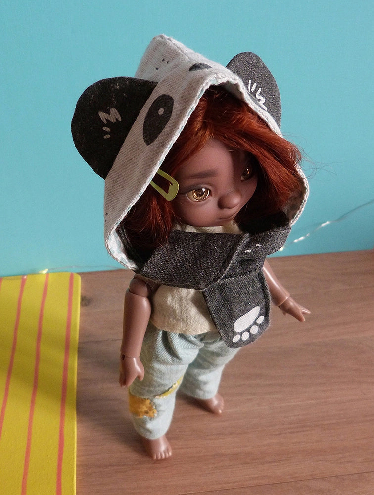 Panda scoodie・5-6" BJD