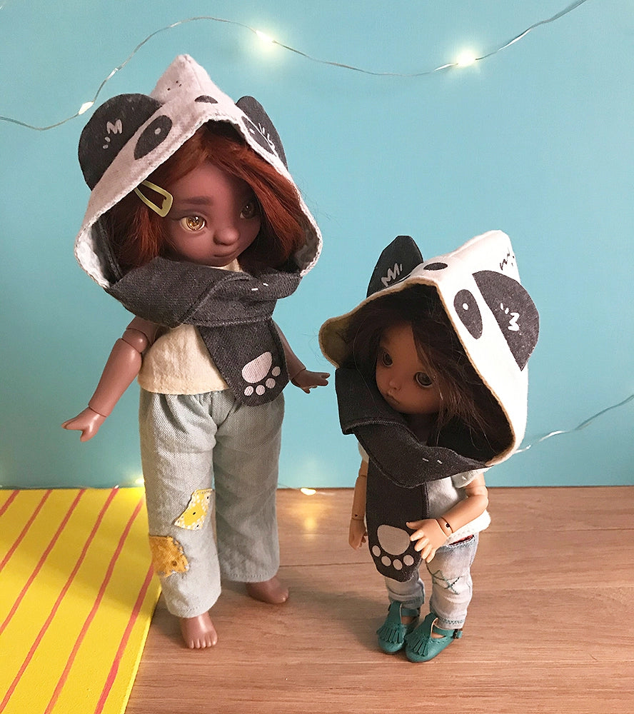 Panda scoodie・5-6" BJD