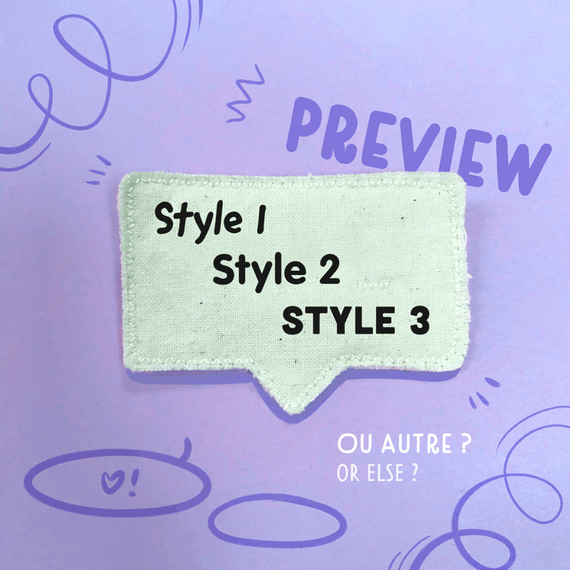 Broche bulle à personnaliser pour porter tout haut ce que vous pensez tout bas