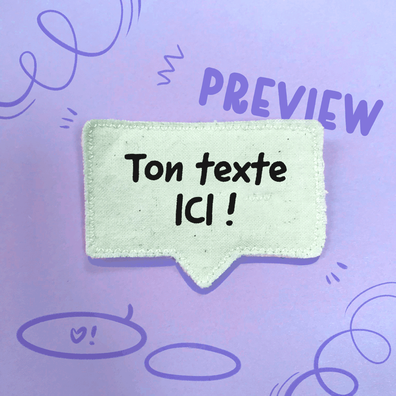 Broche bulle à personnaliser pour porter tout haut ce que vous pensez tout bas