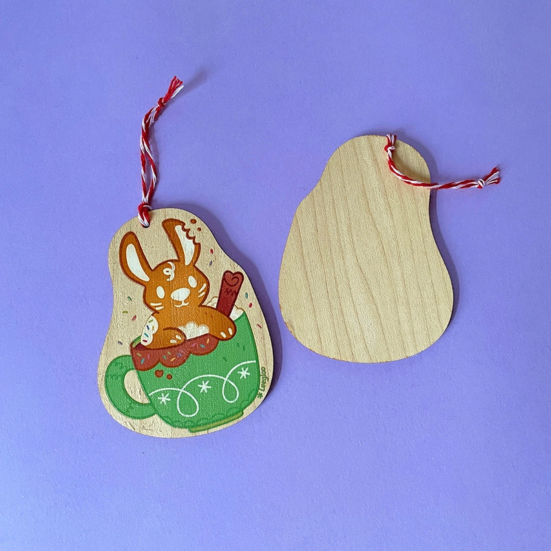 Reindeer, mouse or rabbit・Wooden Christmas tree ornament