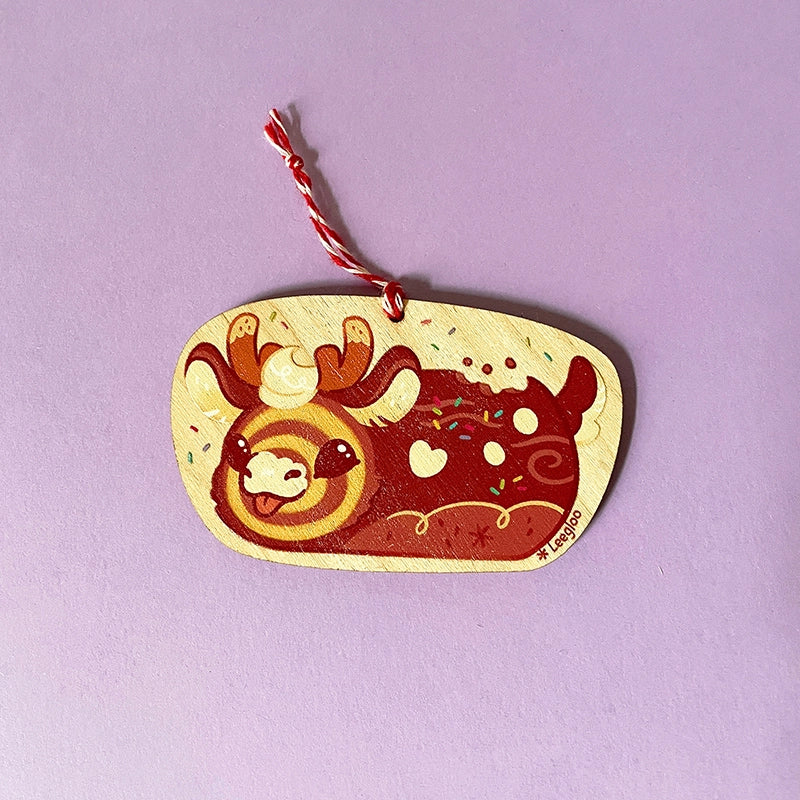 Reindeer, mouse or rabbit・Wooden Christmas tree ornament