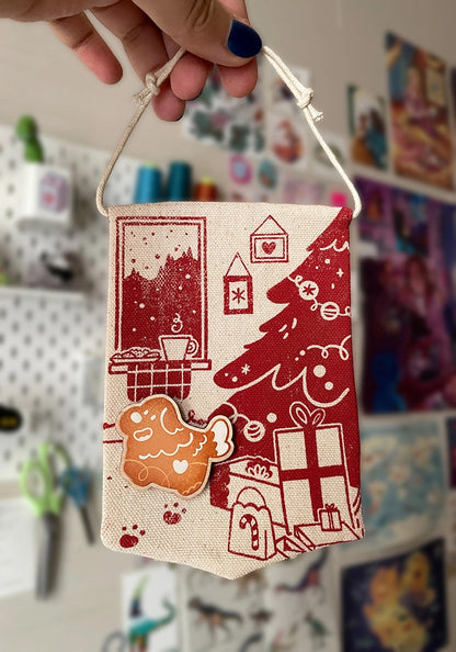 Red holiday decoration・Hanging banner
