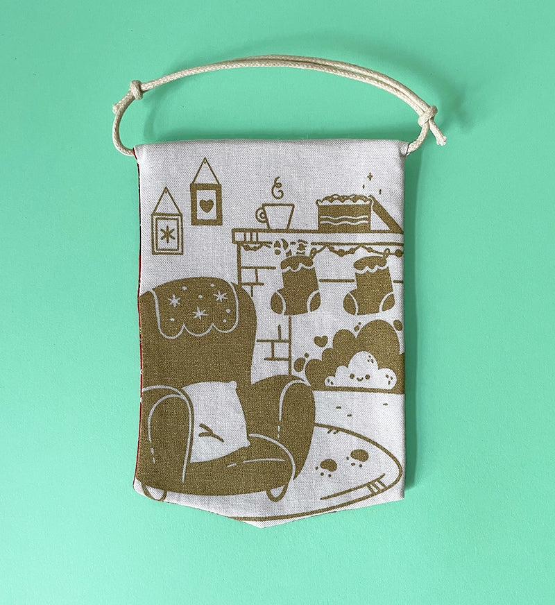 Red holiday decoration・Hanging banner