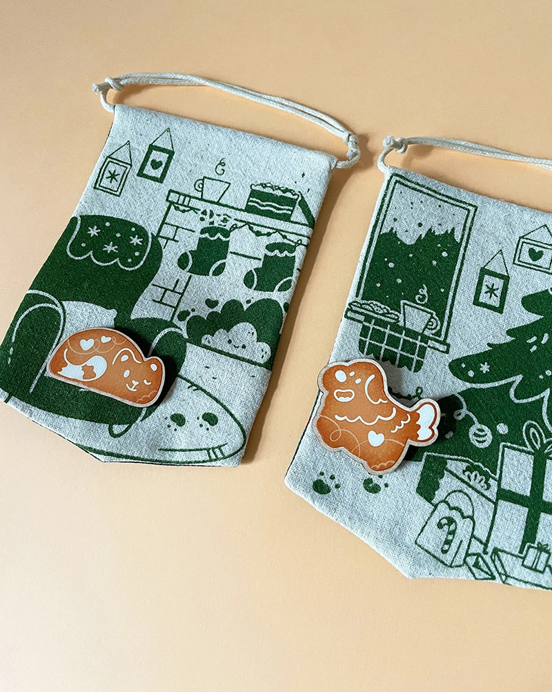 Green holiday decoration・Hanging banner
