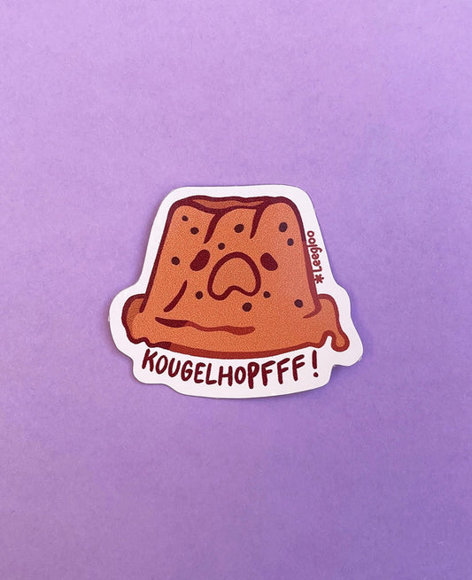 Sticker Alsace rigolo en forme de kouglopf fatigué