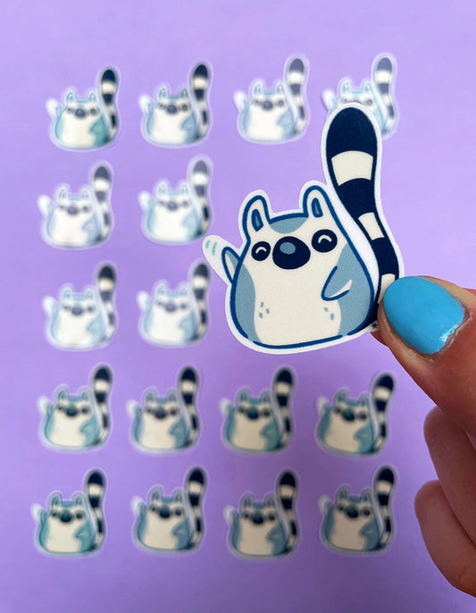 Adorable lémurien en autocollant !