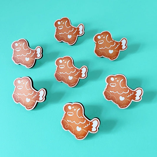 Chien d'épices・Pin's en bois