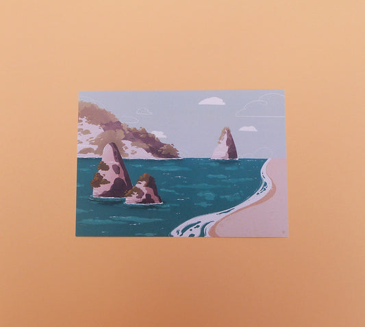 Illustration d'une vue de vacances qui donne envie de s'évader au soleil