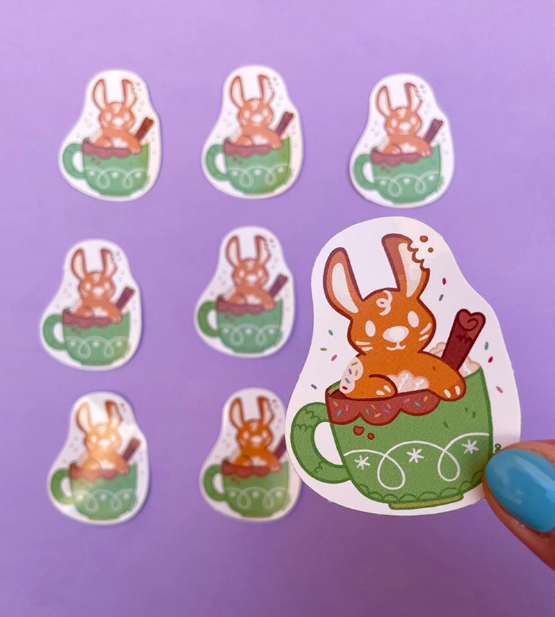 Rabbit cocoa・Holiday sticker
