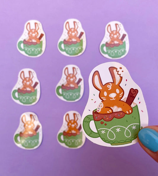 Rabbit cocoa・Holiday sticker