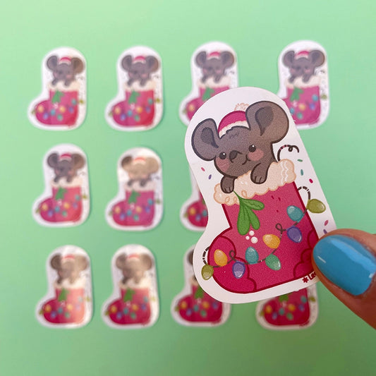 Munching mouse・Holiday sticker
