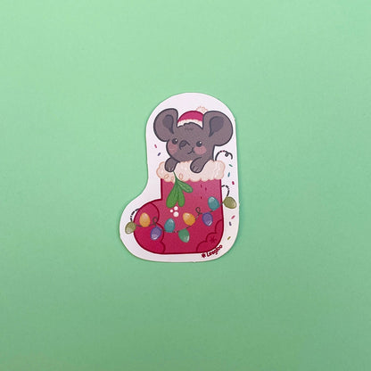 Munching mouse・Holiday sticker